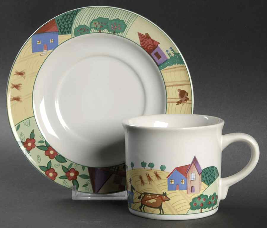 Provence Flat Cup & Saucer Set by Studio Nova-1