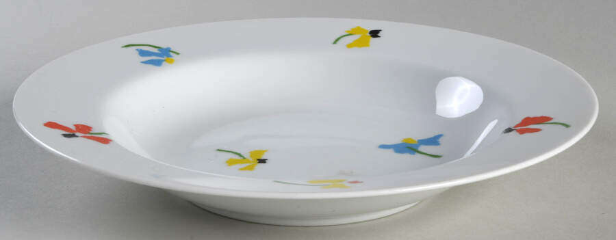 Primary Petals Rim Soup Bowl by Studio Nova-1