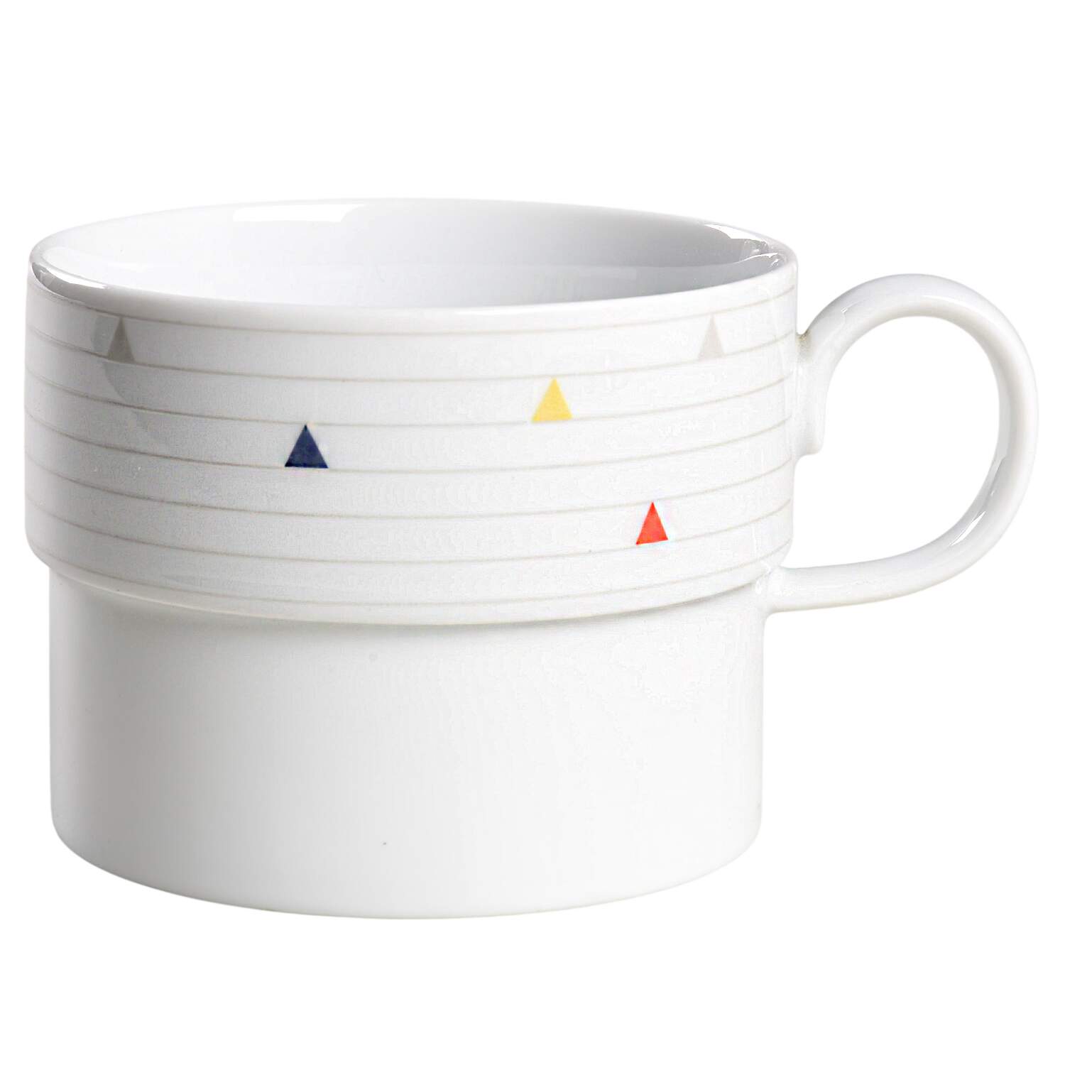 Primary Pyramids Flat Cup by Studio Nova-1