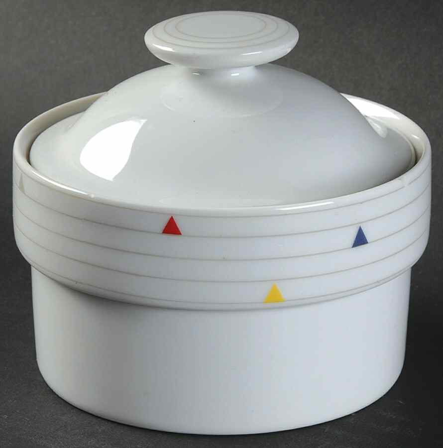 Primary Pyramids Sugar Bowl & Lid by Studio Nova-1