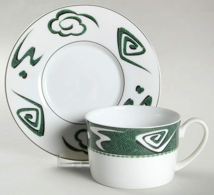 Pulse Flat Cup & Saucer Set by Studio Nova-1