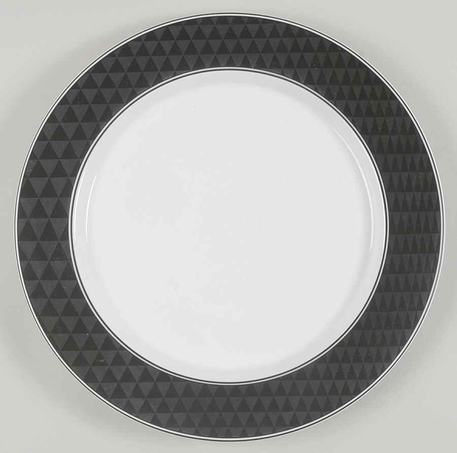 Pyramid Black 12" Chop Plate (Round Platter) by Studio Nova-1