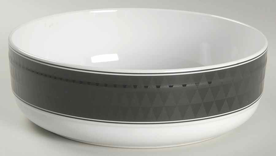 Pyramid Black 9" Round Vegetable Bowl by Studio Nova-1