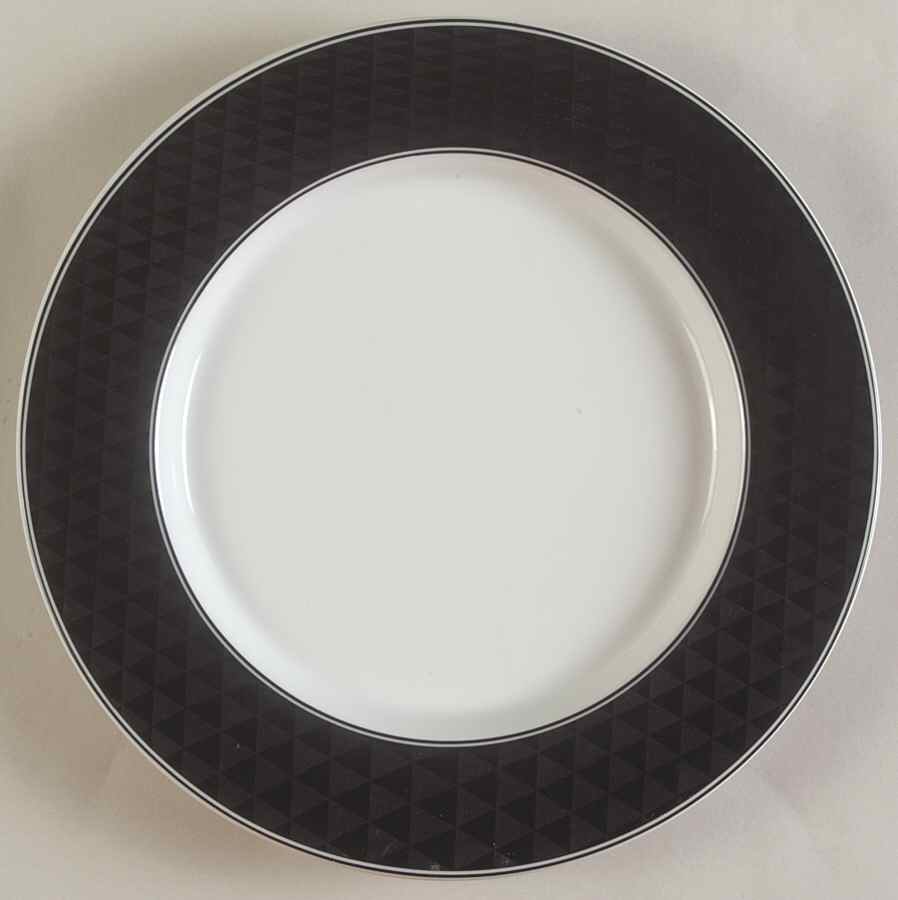 Pyramid Black Salad Plate by Studio Nova-1