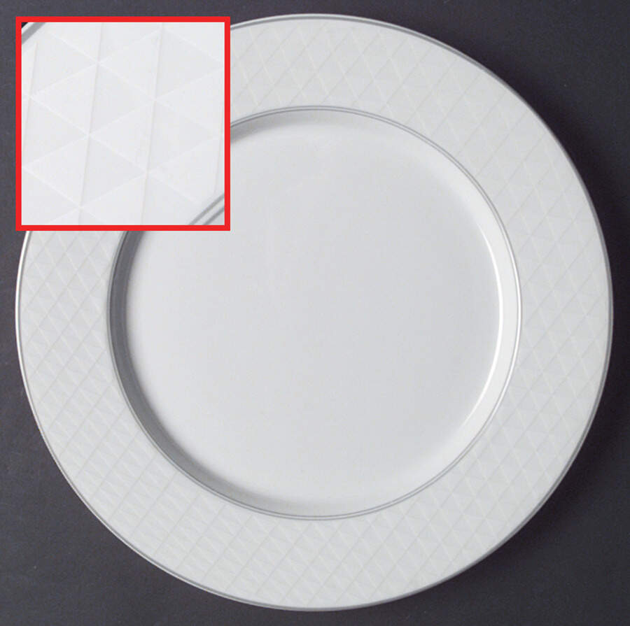 Pyramid White Dinner Plate by Studio Nova-1