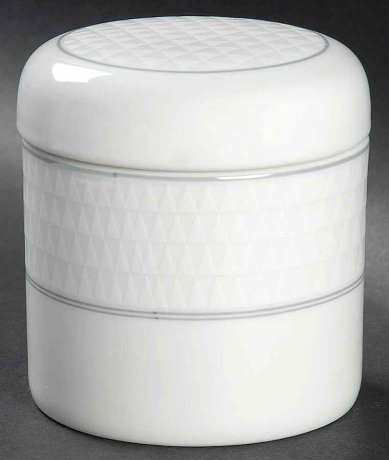Pyramid White Sugar Bowl & Lid by Studio Nova-1