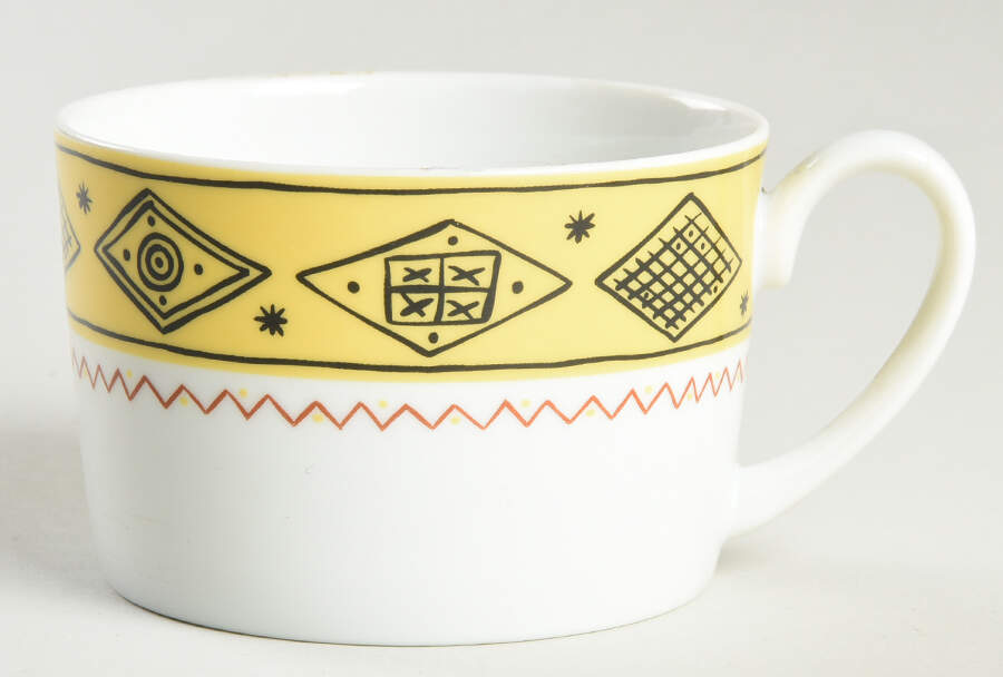 Sketch Book Yellow Flat Cup by Studio Nova-1