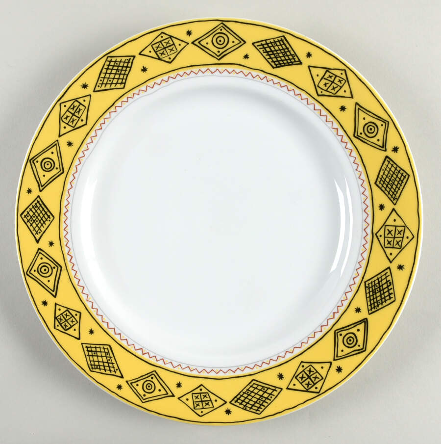 Sketch Book Yellow 12" Chop Plate (Round Platter) by Studio Nova-1