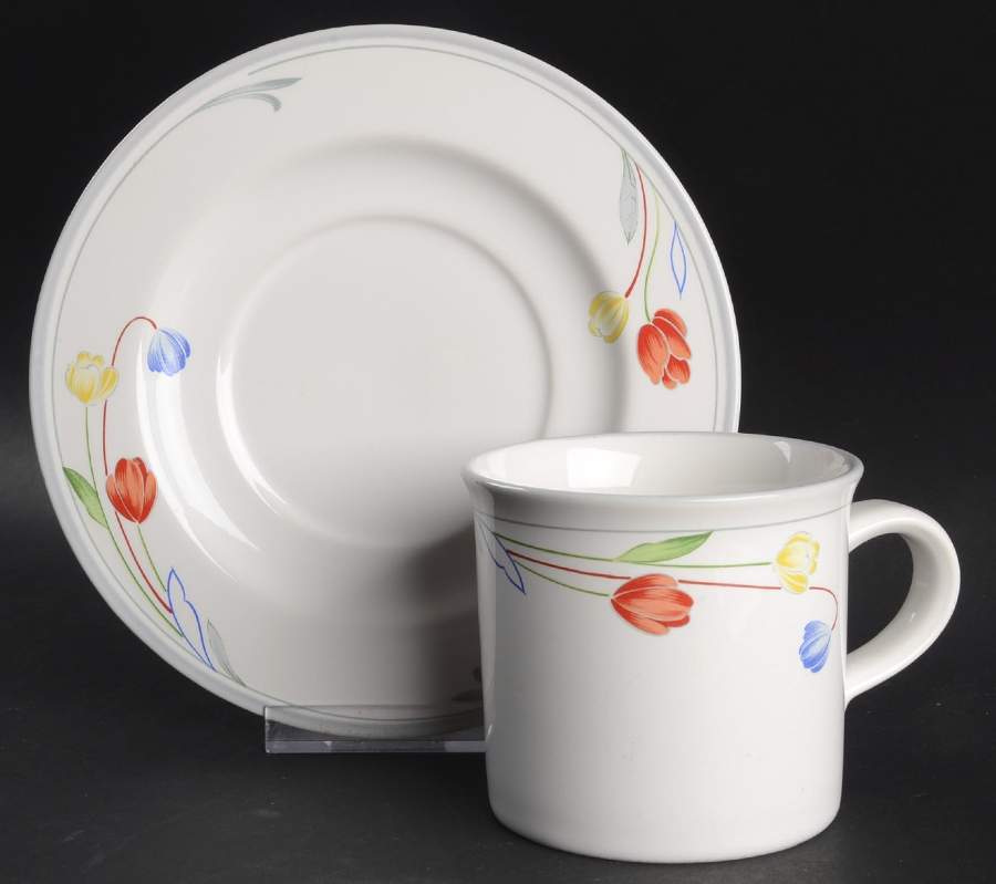 Spring Melody Flat Cup & Saucer Set by Studio Nova-1