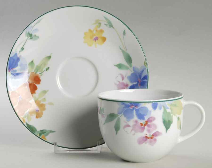 Spring Rhapsody Flat Cup & Saucer Set by Studio Nova-1