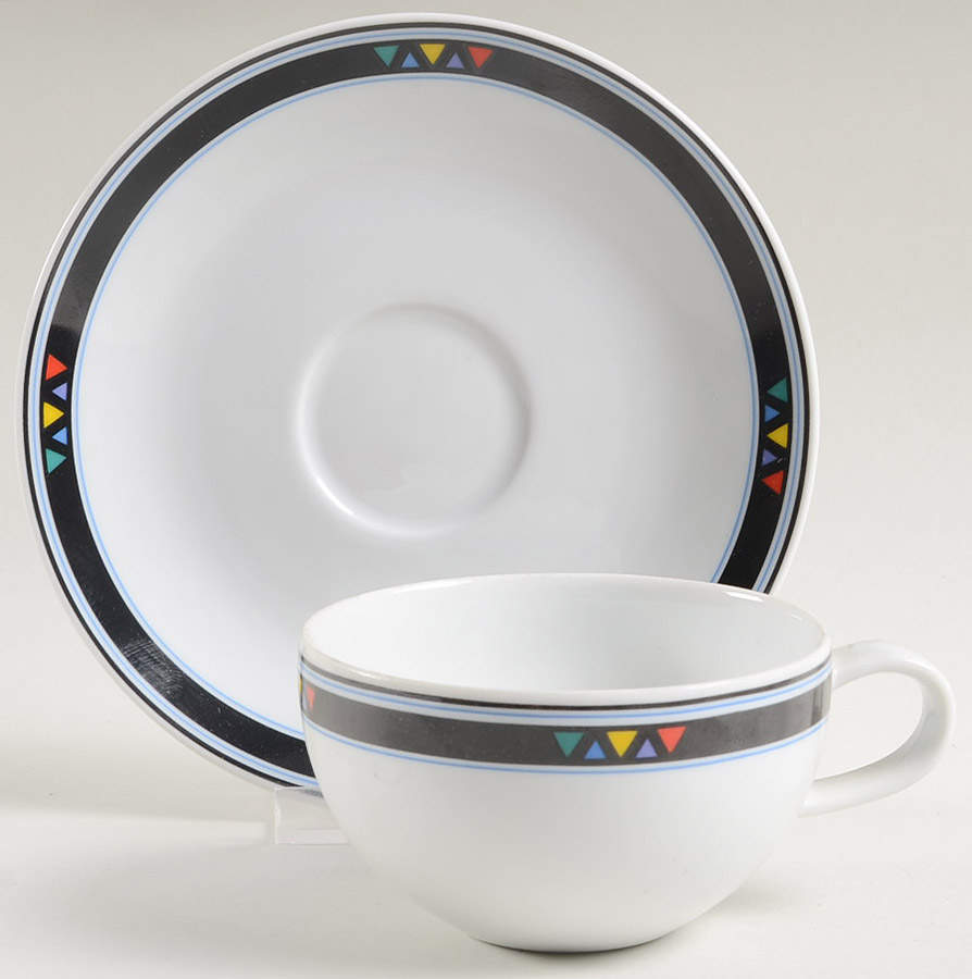 Star Ship Flat Cup & Saucer Set by Studio Nova-1