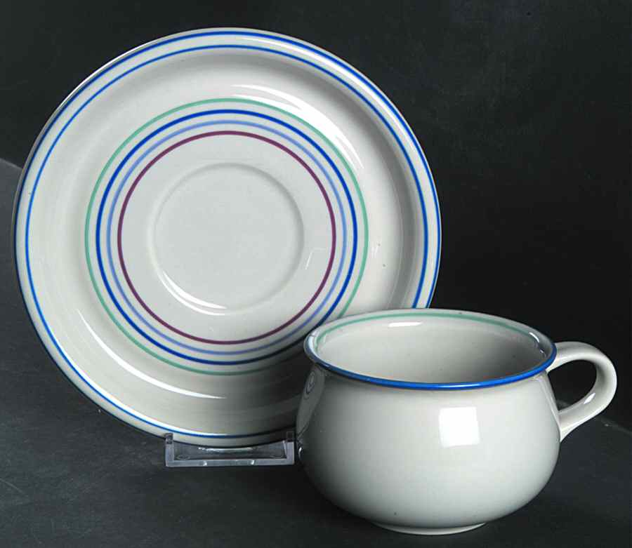Sun Circles Flat Cup & Saucer Set by Studio Nova-1