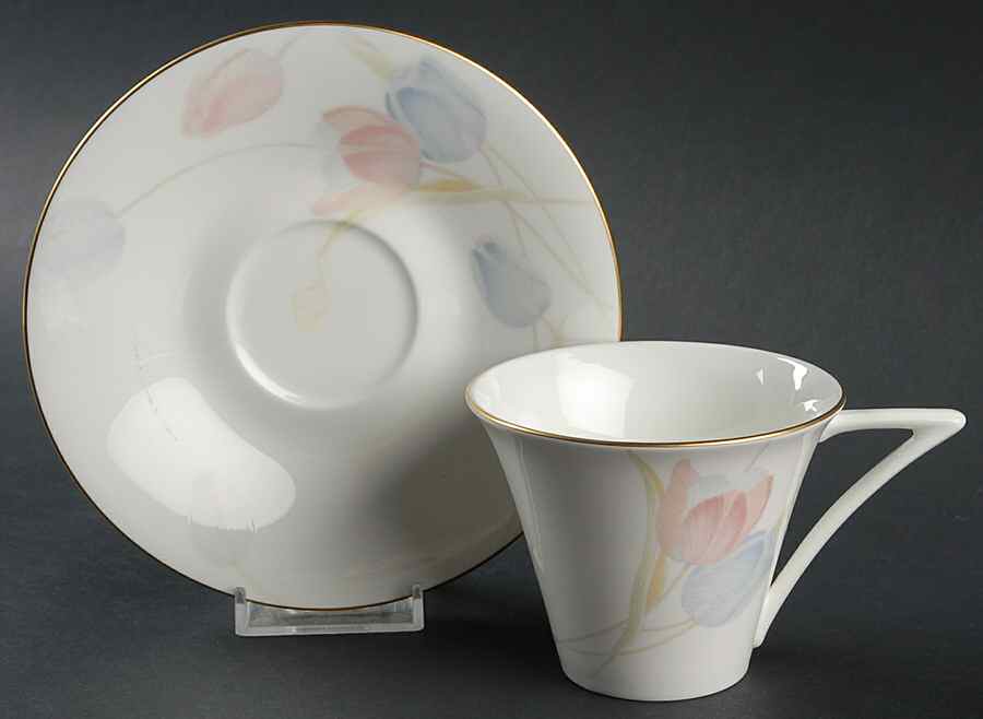 Swedish Garden Flat Cup & Saucer Set by Studio Nova-1