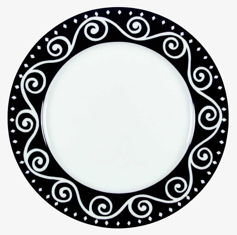 Tango Black Dinner Plate by Studio Nova-1