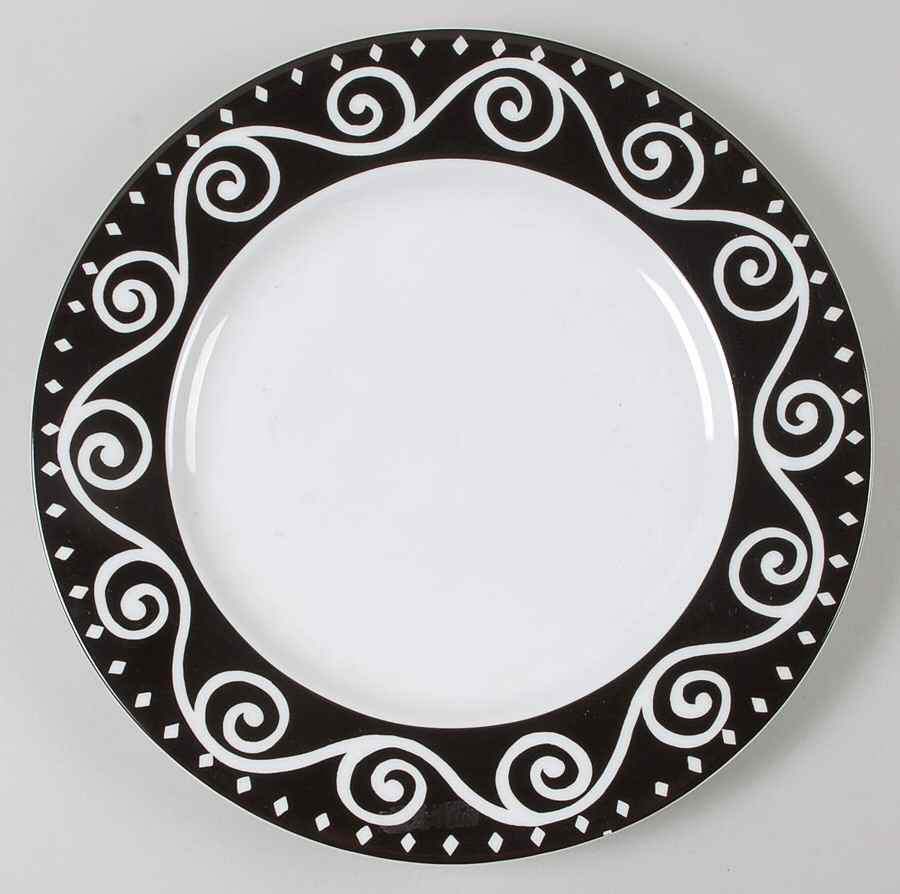 Tango Black 12" Chop Plate (Round Platter) by Studio Nova-1