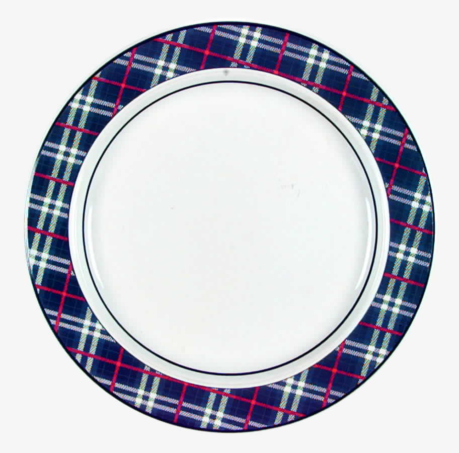 Tartan Blue Dinner Plate by Studio Nova-1