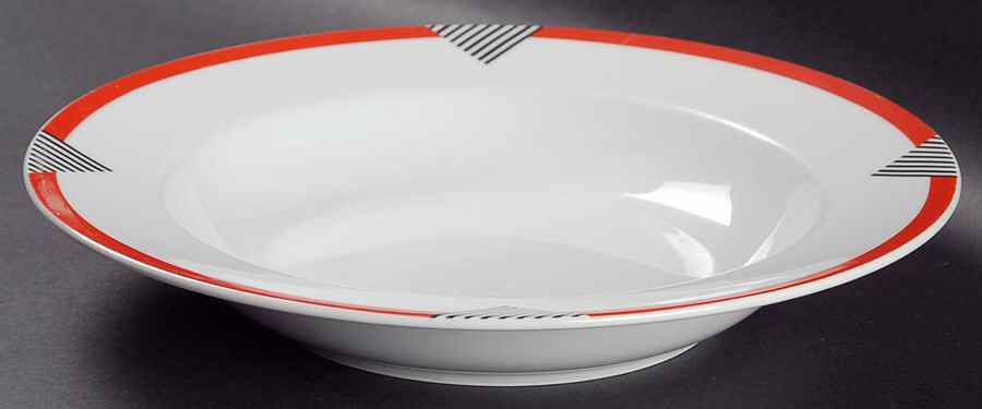 Tri Angles Large Rim Soup Bowl by Studio Nova-1