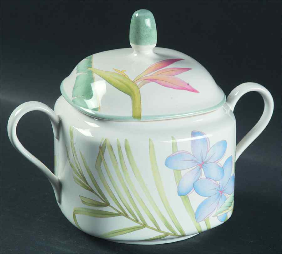 Tropical Splendor Sugar Bowl & Lid by Studio Nova-1