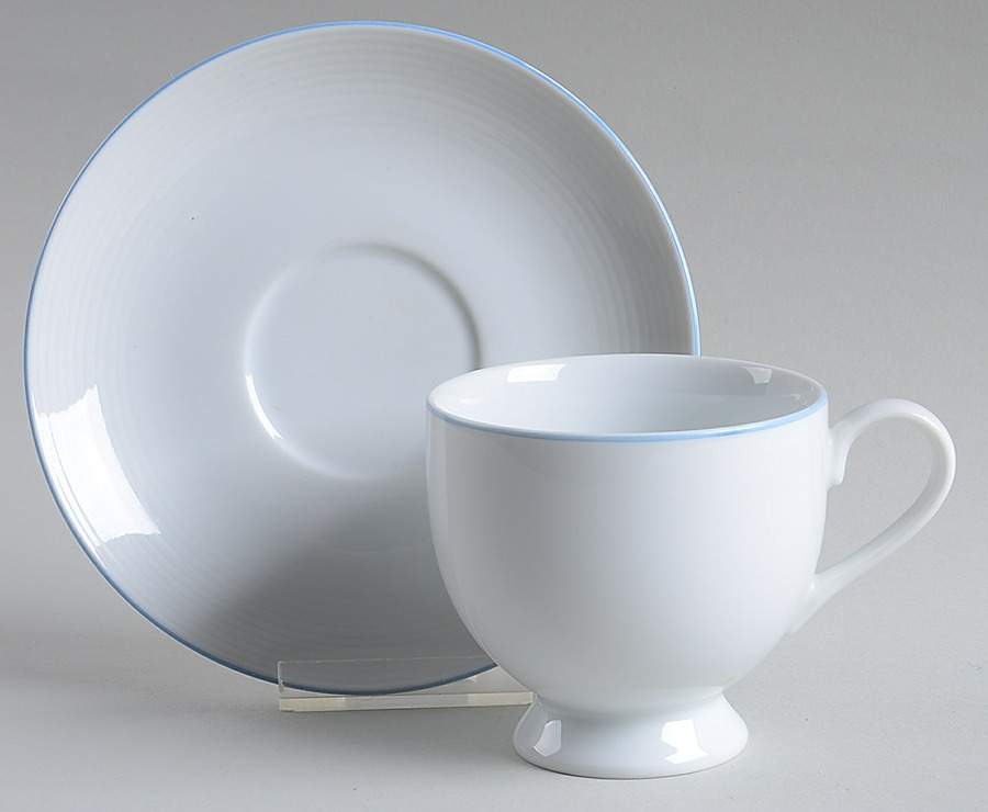 Tulip Blue Footed Cup & Saucer Set by Studio Nova-1