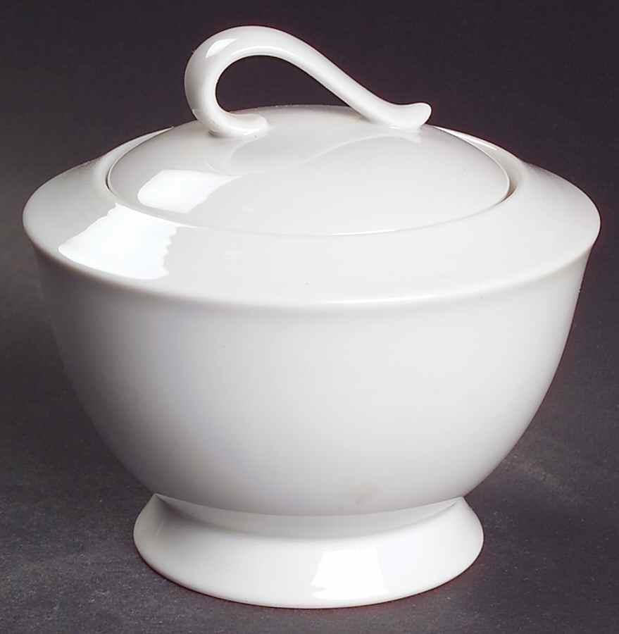 Tulip White Sugar Bowl & Lid by Studio Nova-1