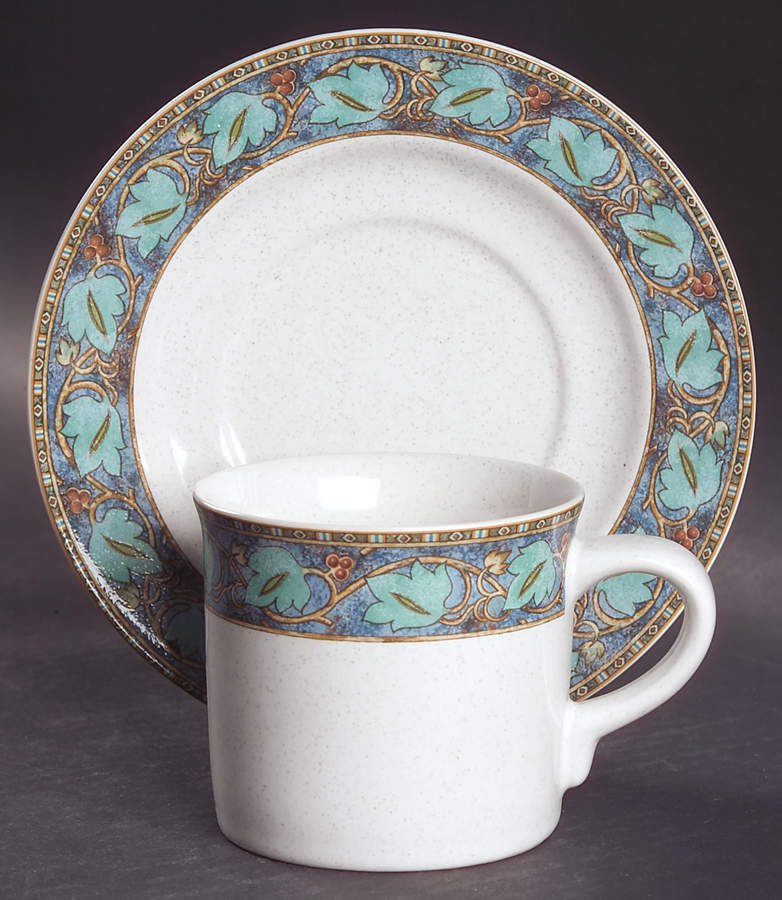 Village Trail Flat Cup & Saucer Set by Studio Nova-1