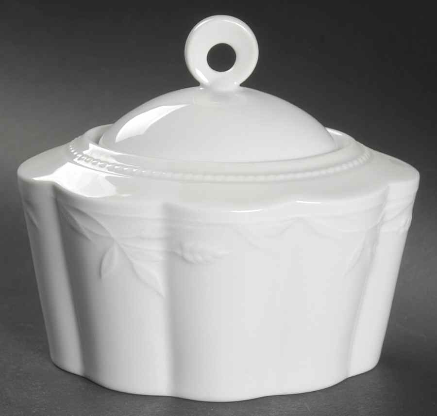 Whisper White Sugar Bowl & Lid by Studio Nova-1