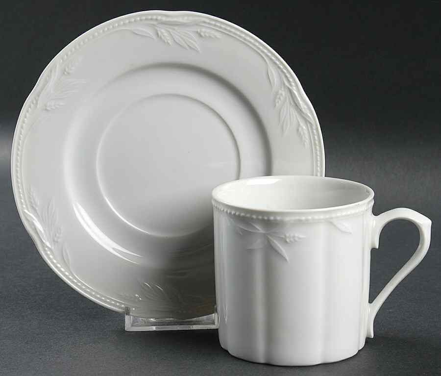 Whisper White Flat Cup & Saucer Set by Studio Nova-1