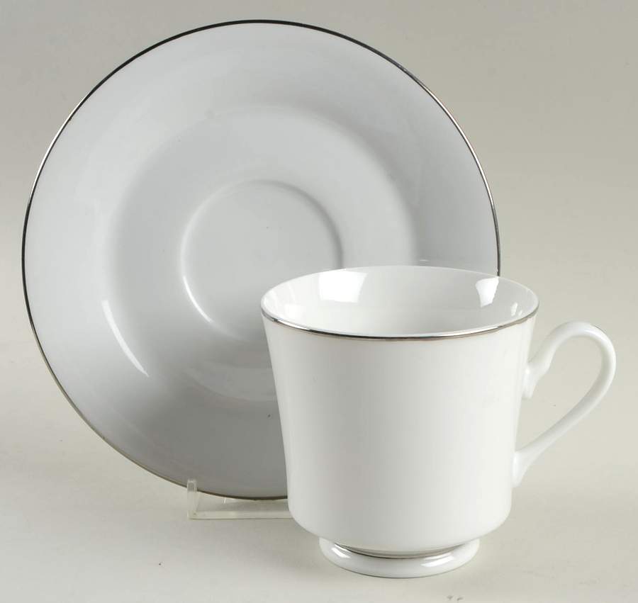Sterling Affair Footed Cup & Saucer Set by Sun Chow-1