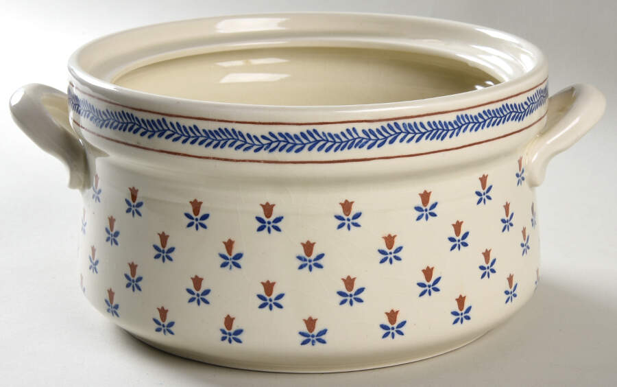 Country Field 2 Qt Round Covered Casserole No Lid by Sanyei-1