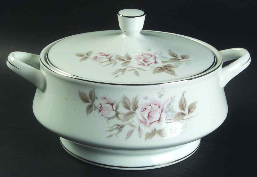 April Rose (Japan) Round Covered Vegetable by Society (Japan)-1