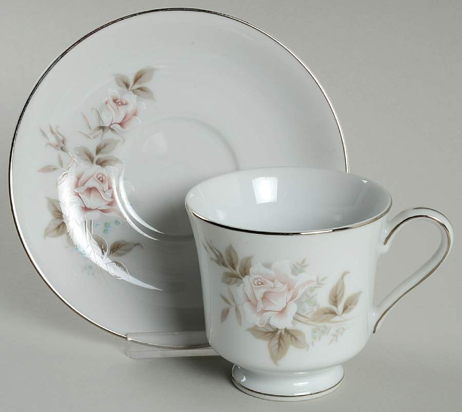 April Rose (Japan) Footed Cup & Saucer Set by Society (Japan)-1