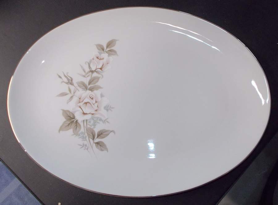 April Rose (Japan) 16" Oval Serving Platter by Society (Japan)-1