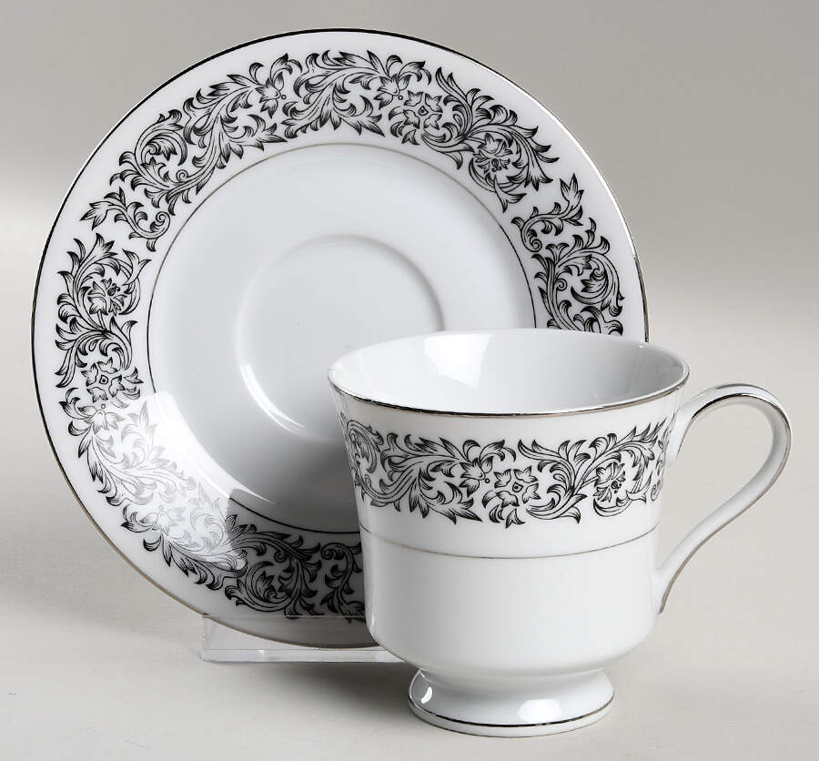 Elegance (Japan) Footed Cup & Saucer Set by Society (Japan)-1