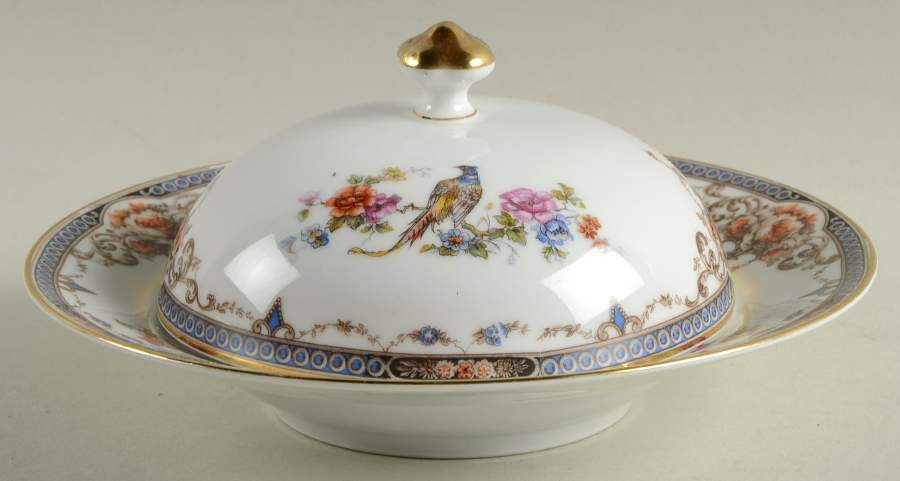 Pheasant Round Covered Butter by Sommer & Matschak-1