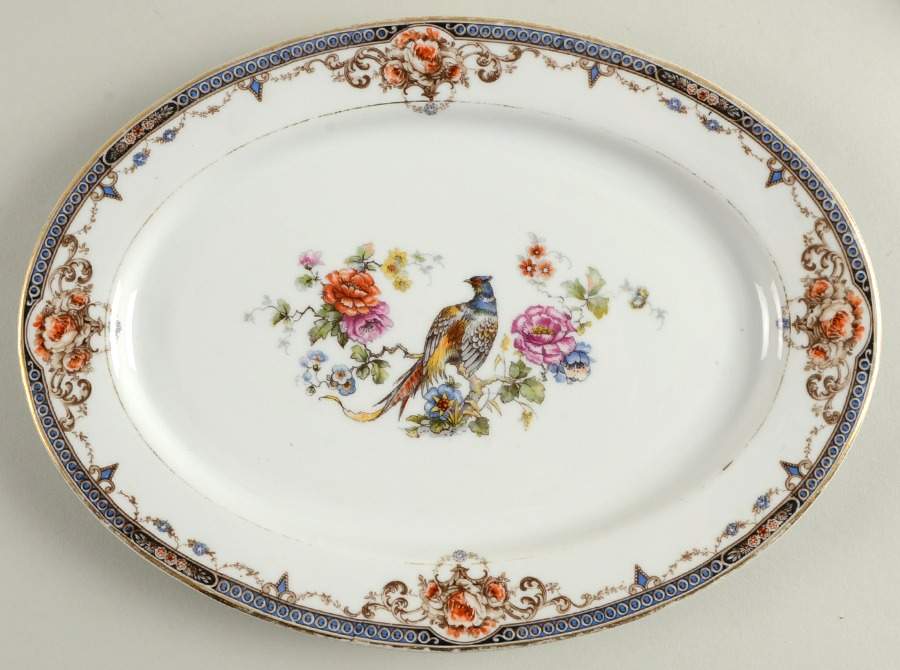 Pheasant 11" Oval Serving Platter by Sommer & Matschak-1
