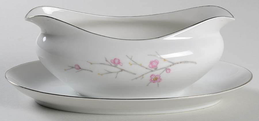 1757 Gravy Boat with Attached Underplate by Sone-1