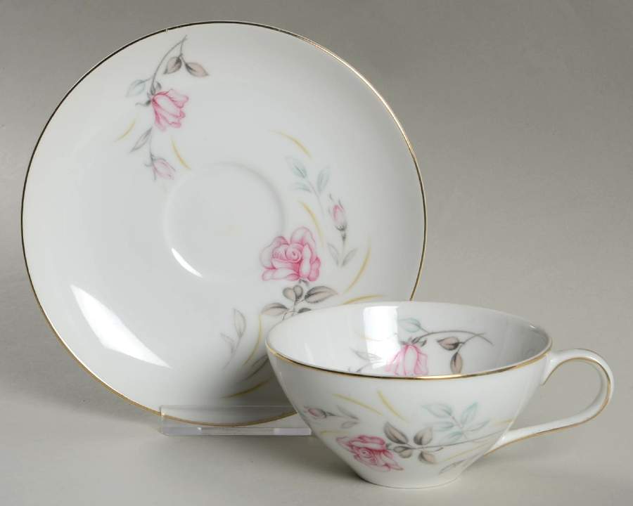 1999 (Rose Design) Flat Cup & Saucer Set by Sone-1