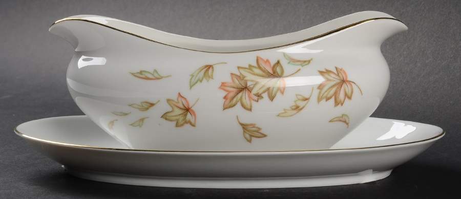 Autumn Fantasy Gravy Boat with Attached Underplate by Sone-1