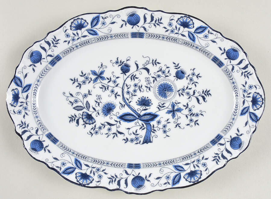 Blue Onion 12" Oval Serving Platter by Sone-1