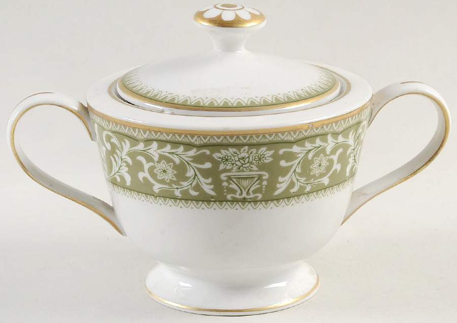 Bounty Green Sugar Bowl & Lid by Sone-1