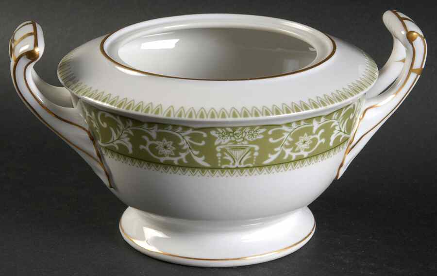 Bounty Green Sugar Bowl No Lid by Sone-1