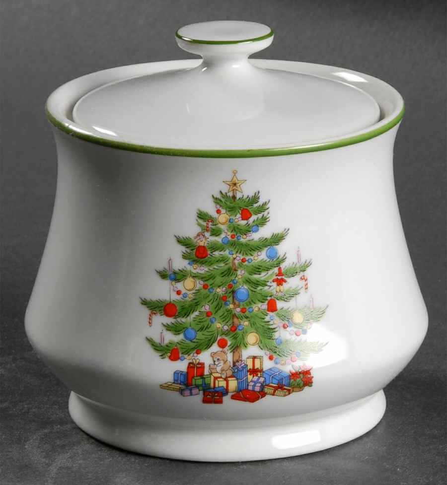 Christmas Tree Sugar Bowl & Lid by Sone-1