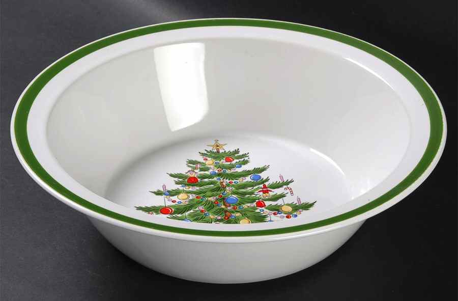 Christmas Tree 9" Round Vegetable Bowl by Sone-1