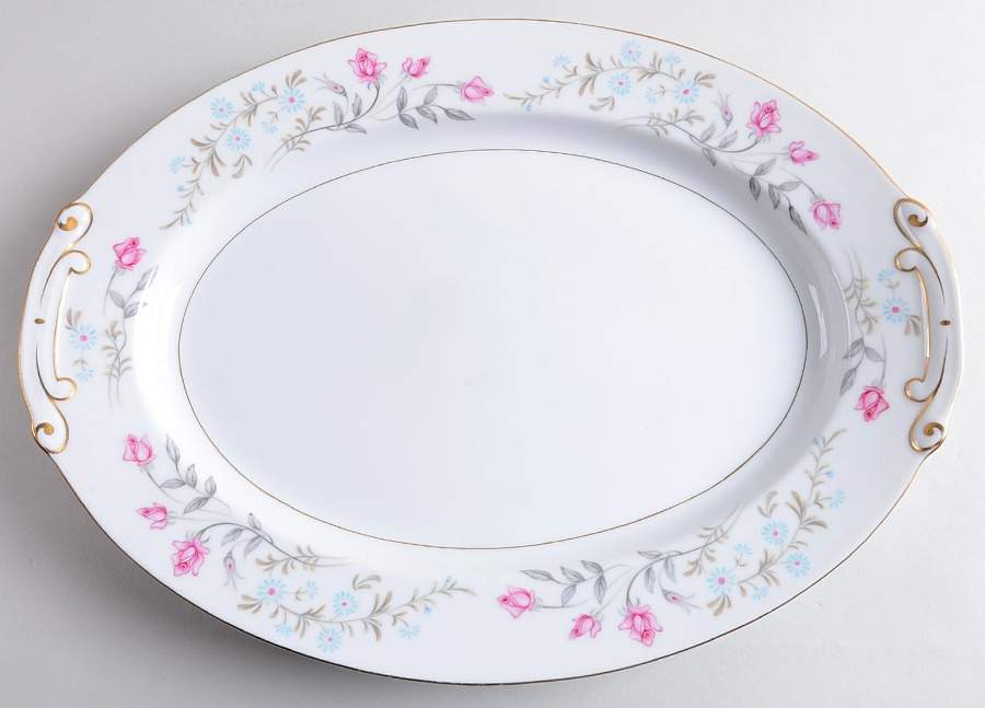 Flora 14" Oval Serving Platter by Sone-1