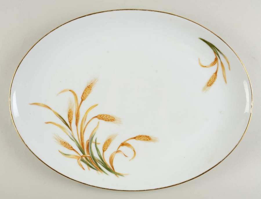 Golden Wheat 16" Oval Serving Platter by Sone-1
