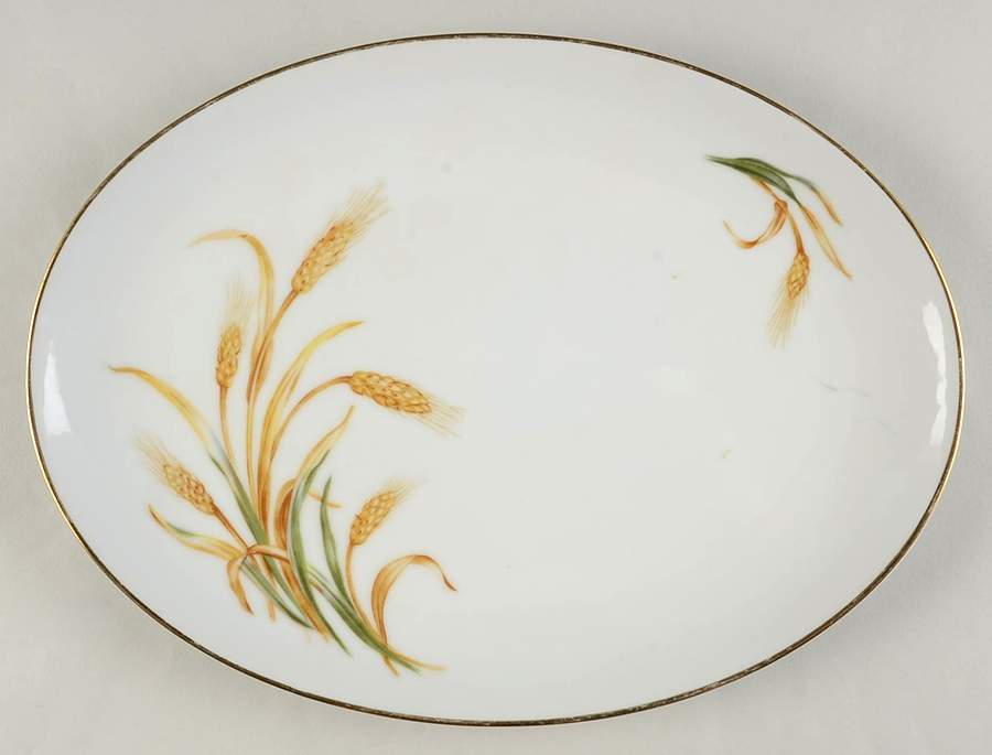 Golden Wheat 12" Oval Serving Platter by Sone-1