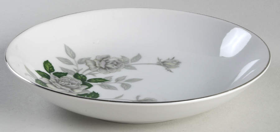 Gray Pearl (Platinum Trim) Coupe Soup Bowl by Sone-1