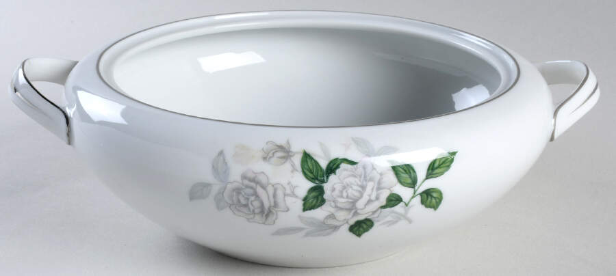 Gray Pearl (Platinum Trim) Round Vegetable No Lid by Sone-1