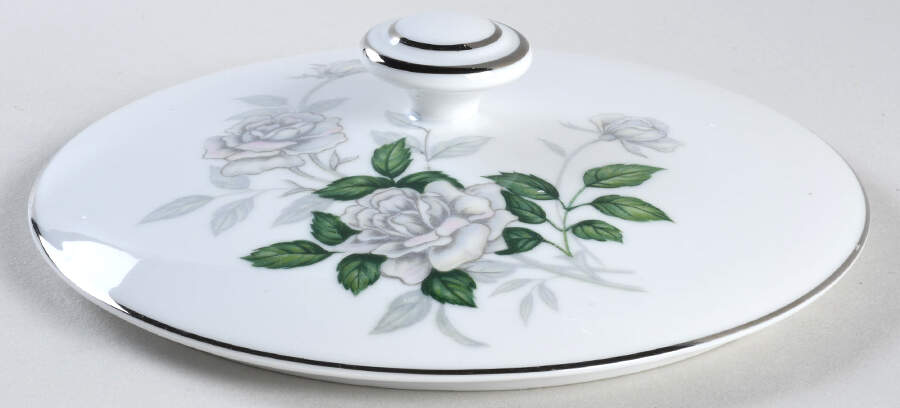 Gray Pearl (Platinum Trim) Lid for Round Vegetable by Sone-1