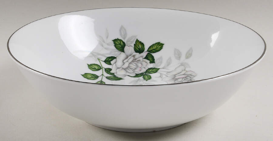 Gray Pearl (Platinum Trim) 10" Round Vegetable Bowl by Sone-1